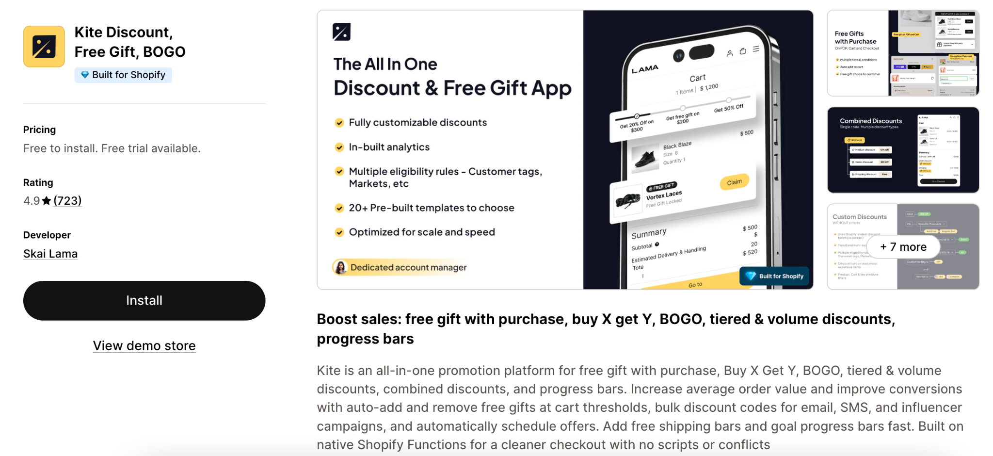 Kite Discount, Free Gift, BOGO