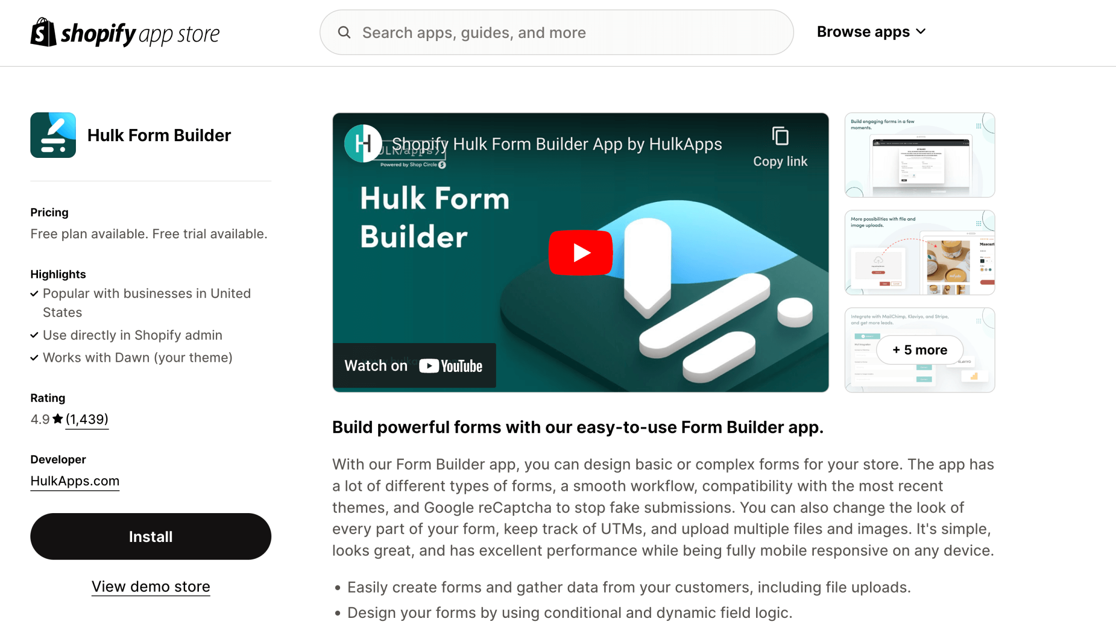 App Hulk Form Builder